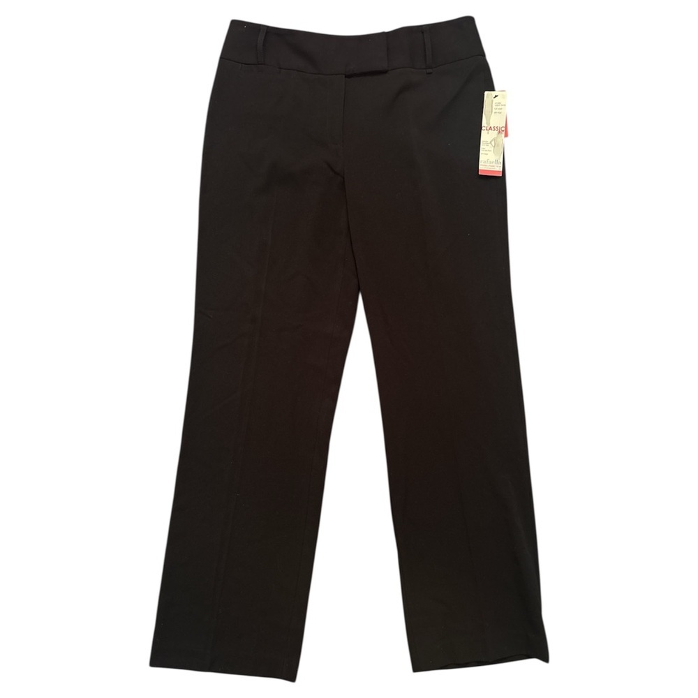 NWT‎ Rafaella Women’s Black Classic Fit 2 Way Stretch Gab Size 12